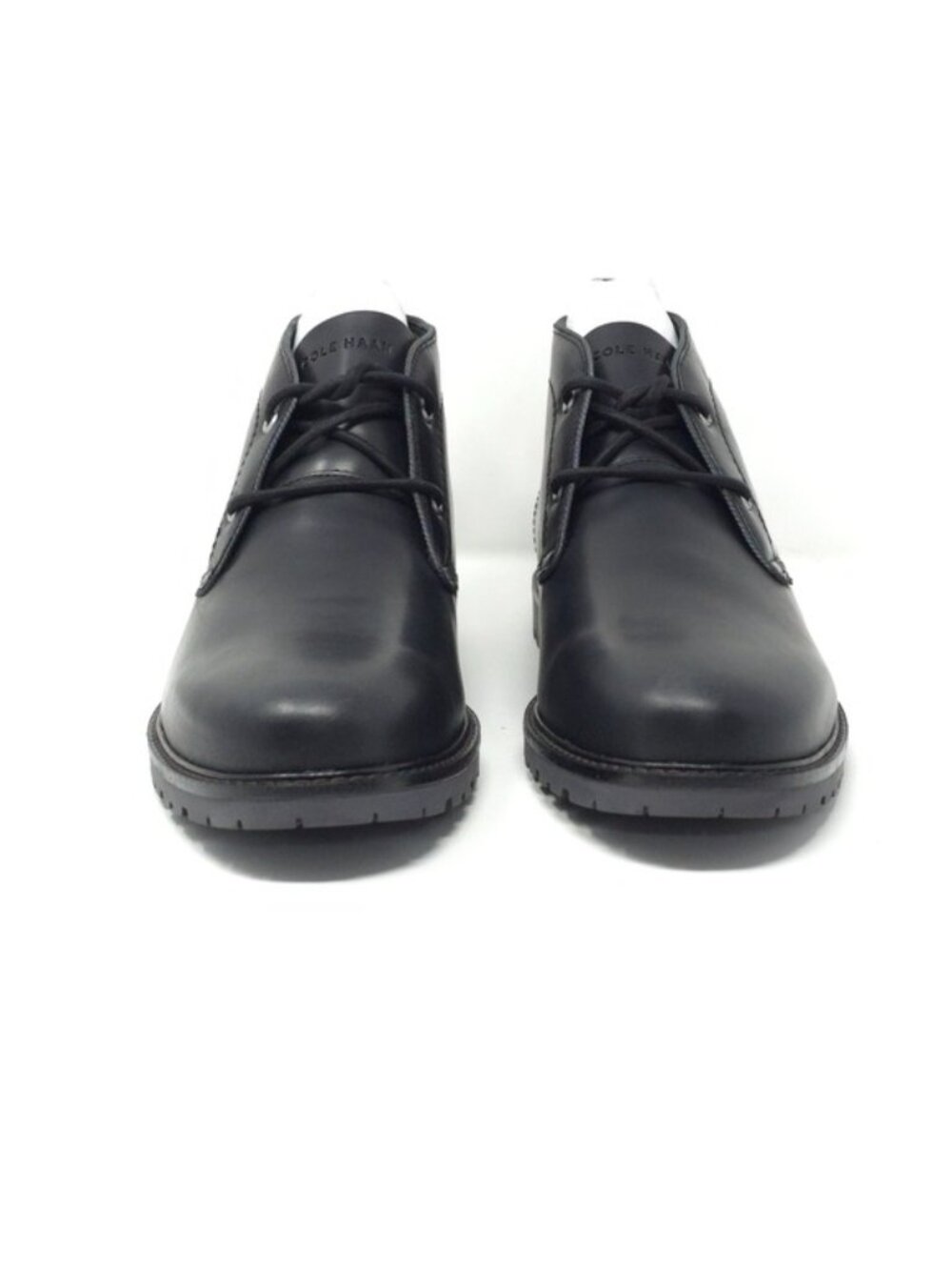 Cole Haan Chukka Boots Midland Lug Water Resistant Leather Black - Picture 3 of 13
